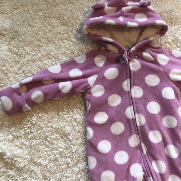 Healthtex 3/6M snowsuit purple/white zip up - Picture 2 of 9